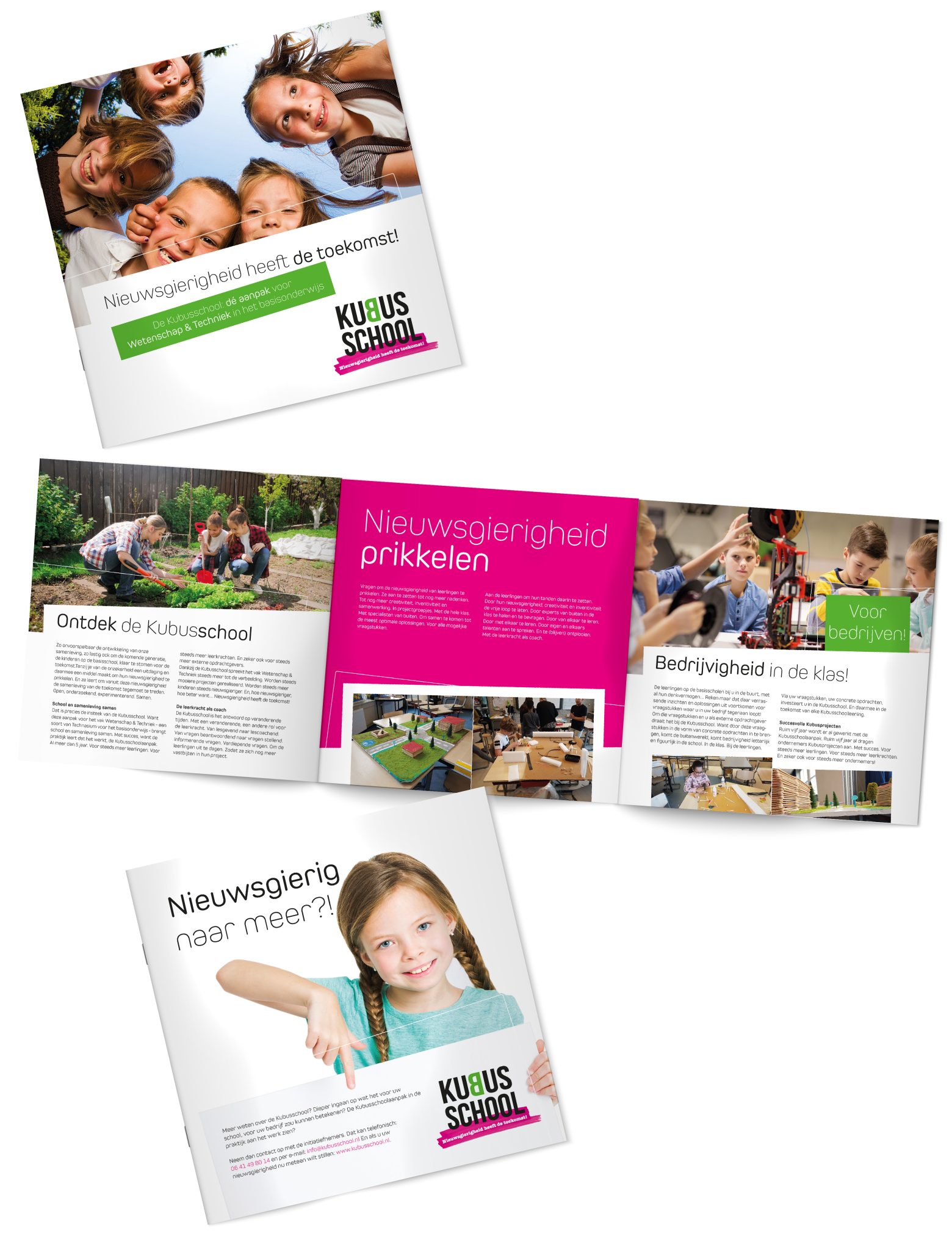 Brochure van school met kinderen